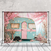Lofaris RV Peach Tree Romantic Spring Backdrop For Photo